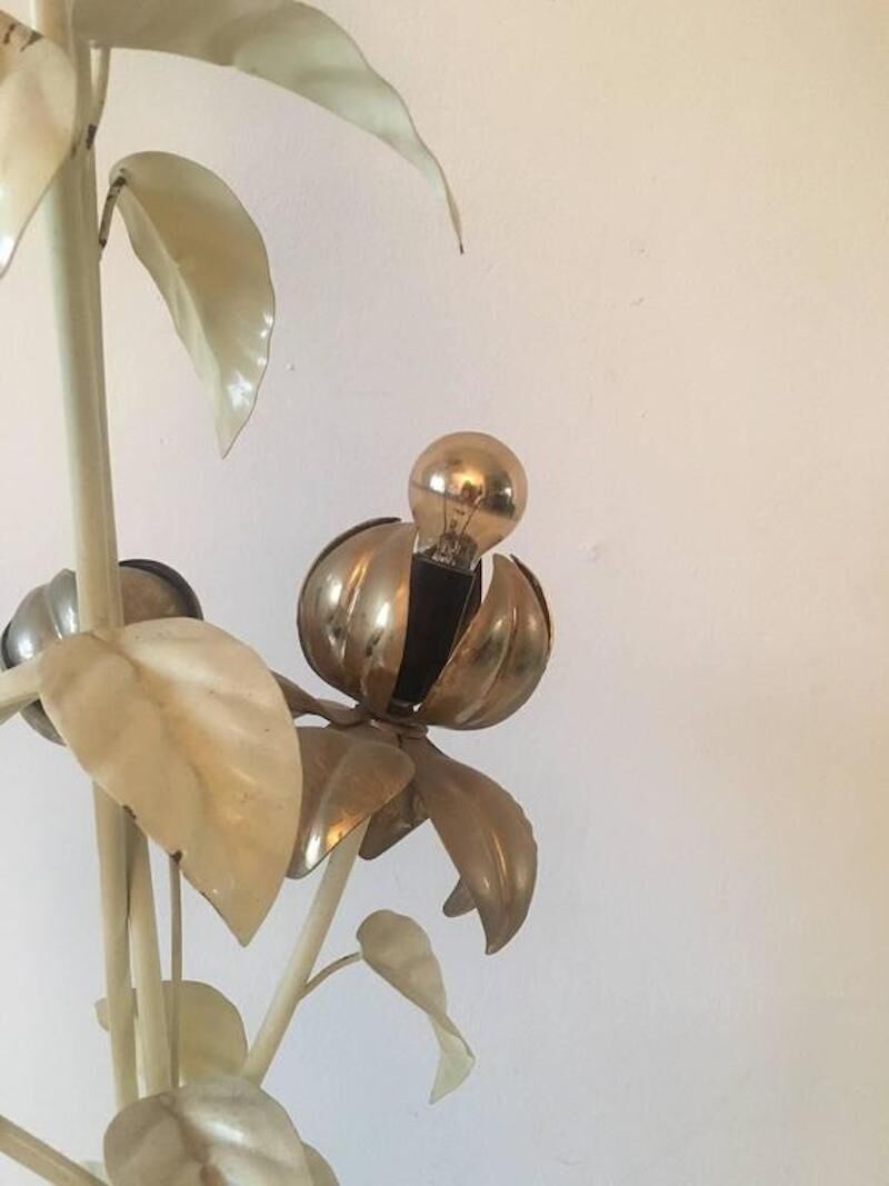 Gilded flower floor lamp,1960s-1970s
