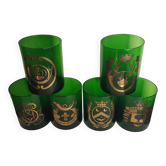 6 verres à blasons
