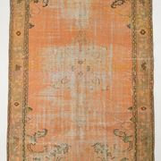 6x9 Shades Of Peach Orange Handmade Wool Oriental Turkish Rug, 180x286Cm