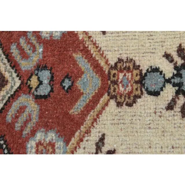 1970s Vintage Turkish Oushak Handmade Wool Cotton Red Runner Rug 78x307