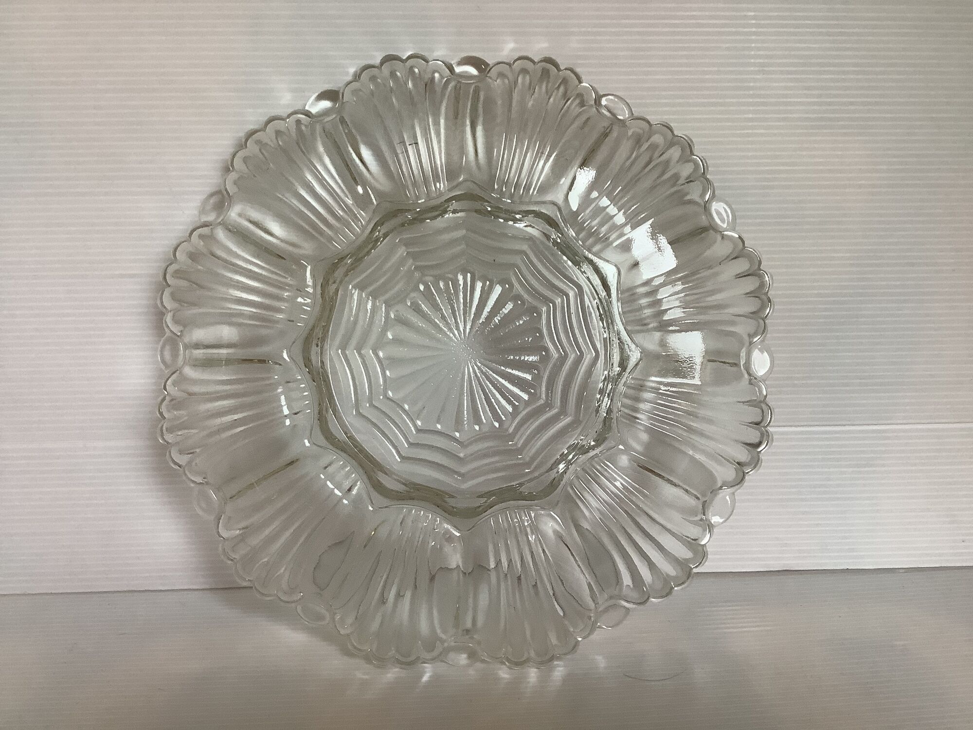 Egg dish appetizer made of thick glass