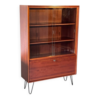 Bibliothèque/Vitrine vintage en teck