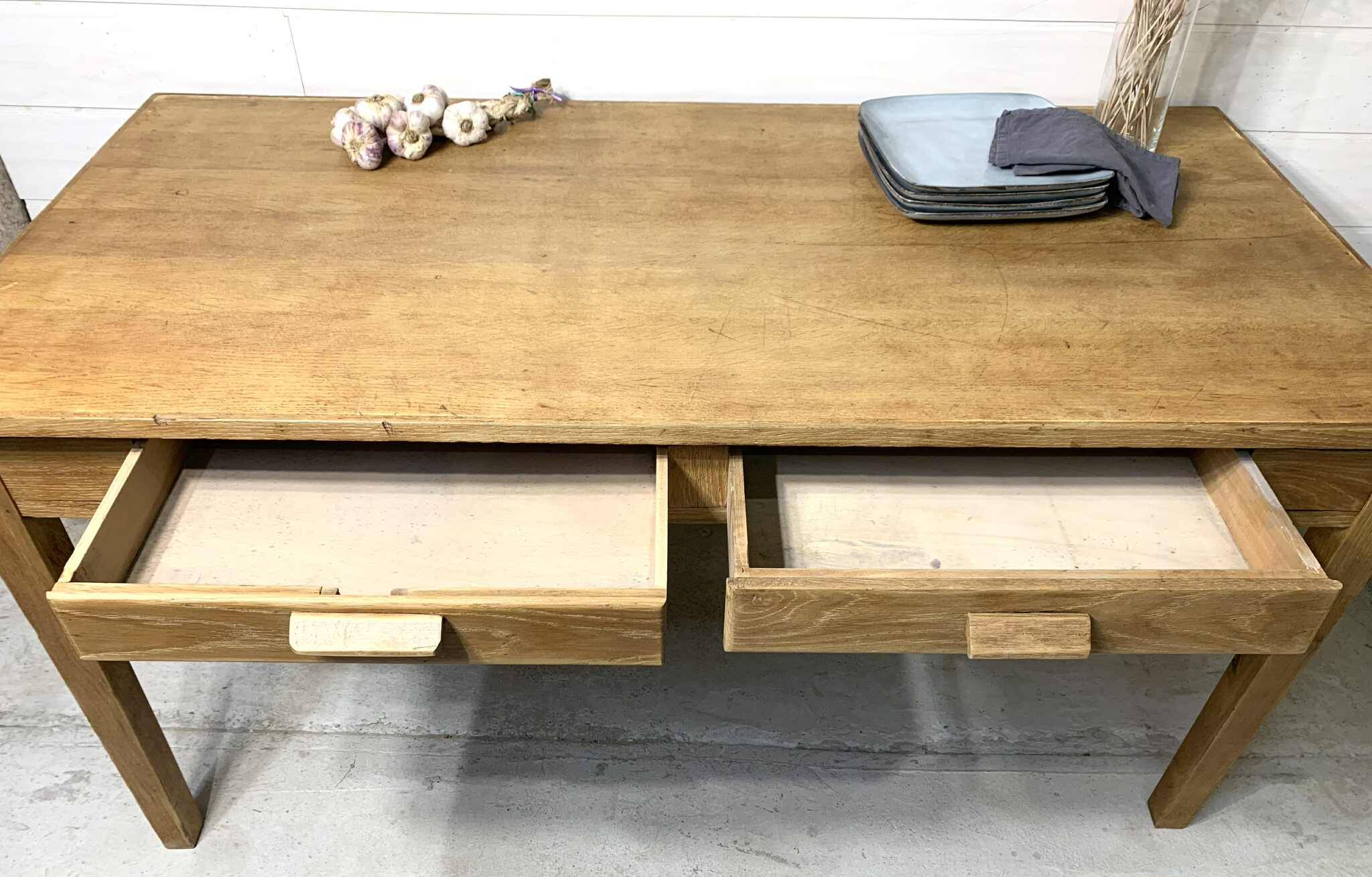 6-person solid wood farmhouse table