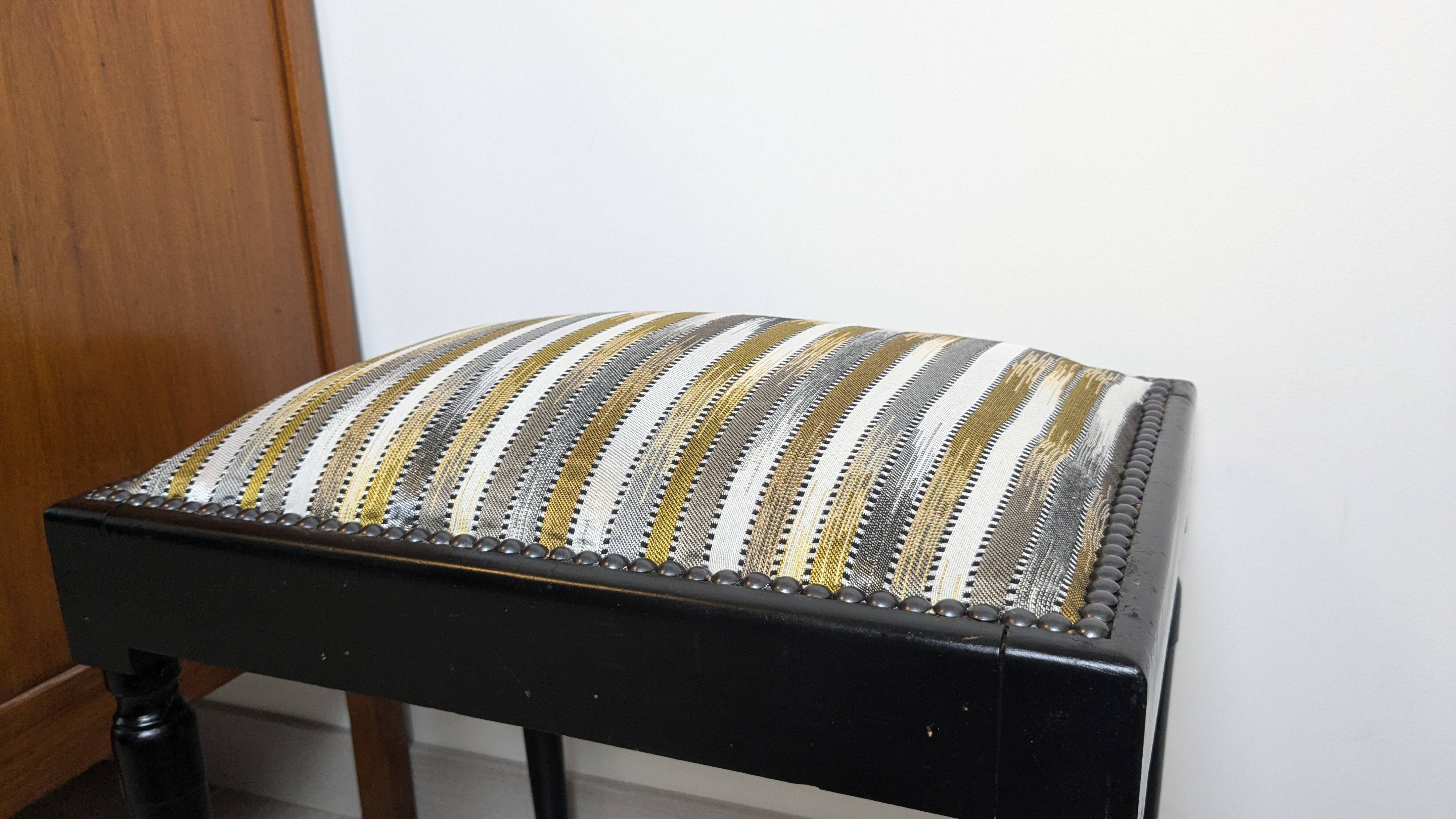 Vintage rectangular piano stool