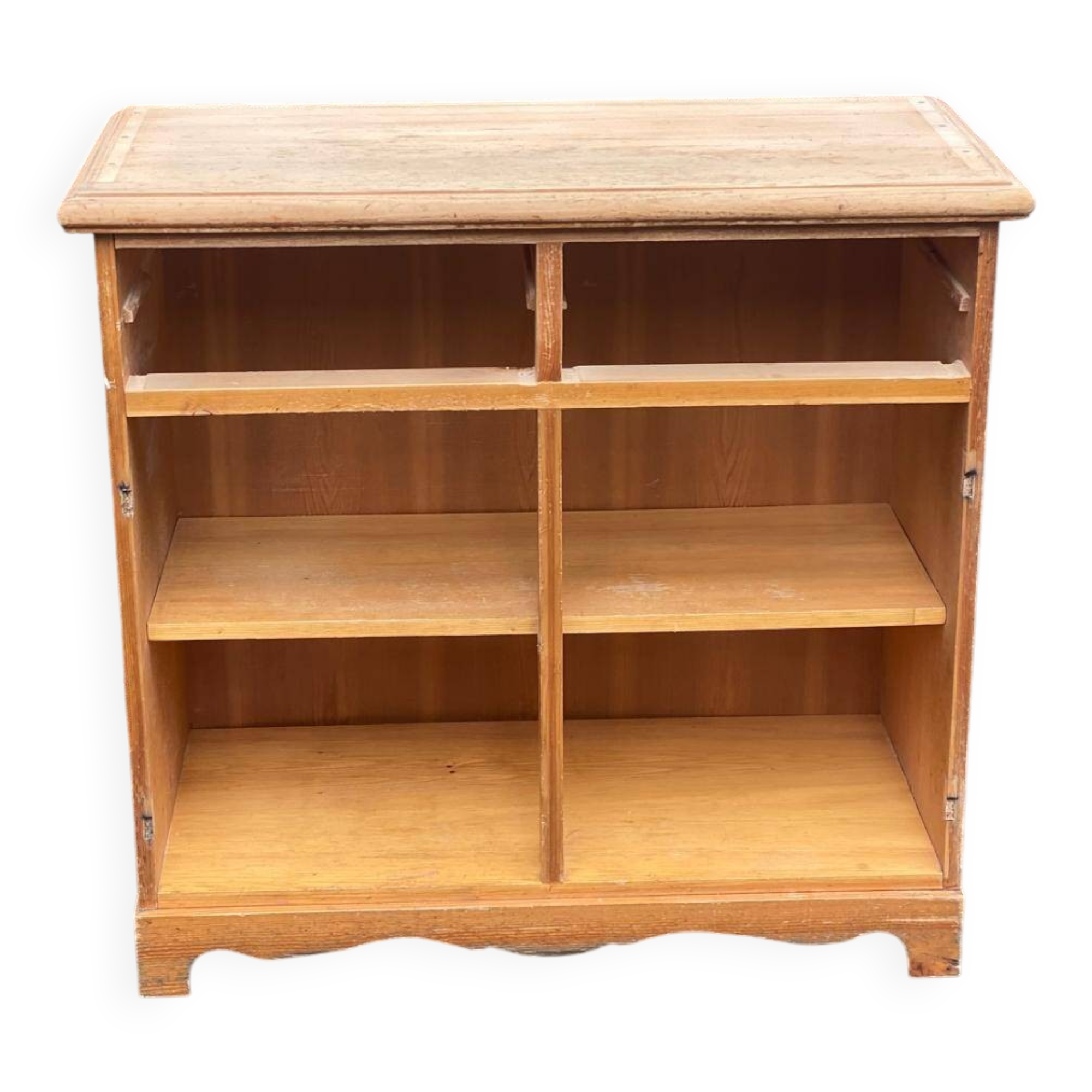 Vintage Scandinavian wooden shelf from the 1980s.