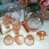 Art Deco Rosaline Liqueur Service - French - Vintage