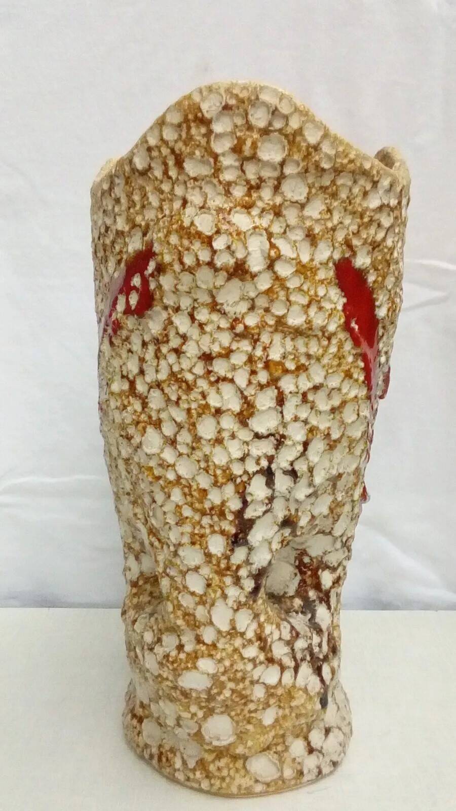 Vase in ceramic foam fat lava vallauris 60's