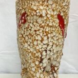Vase in ceramic foam fat lava vallauris 60's