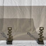 Modernist bronze firewall