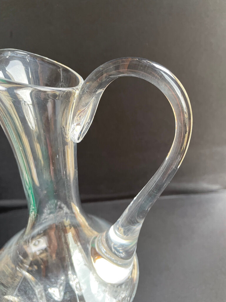 Carafe broc ewer (1) - Art Nouveau - Blown and cut crystal