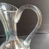 Carafe broc ewer (1) - Art Nouveau - Blown and cut crystal