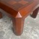 Pair of 1970s Checkered Parquet Side Tables — Warm Walnut Brown Wood, Geometric