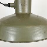 Vintage green army pendant lamp, 1960s