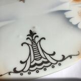 Bonbonnière porcelaine ovale décorée