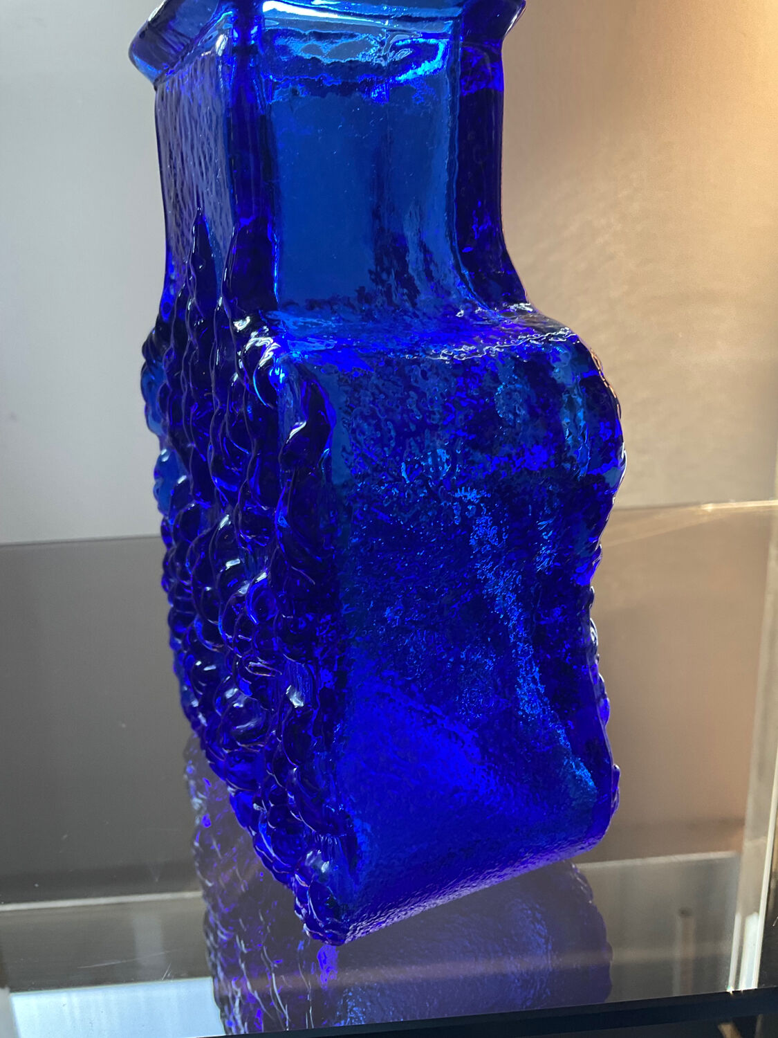 Cobalt blue vase by Lars Hellsten Sweden 1960s