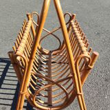 Vintage rattan magazine door