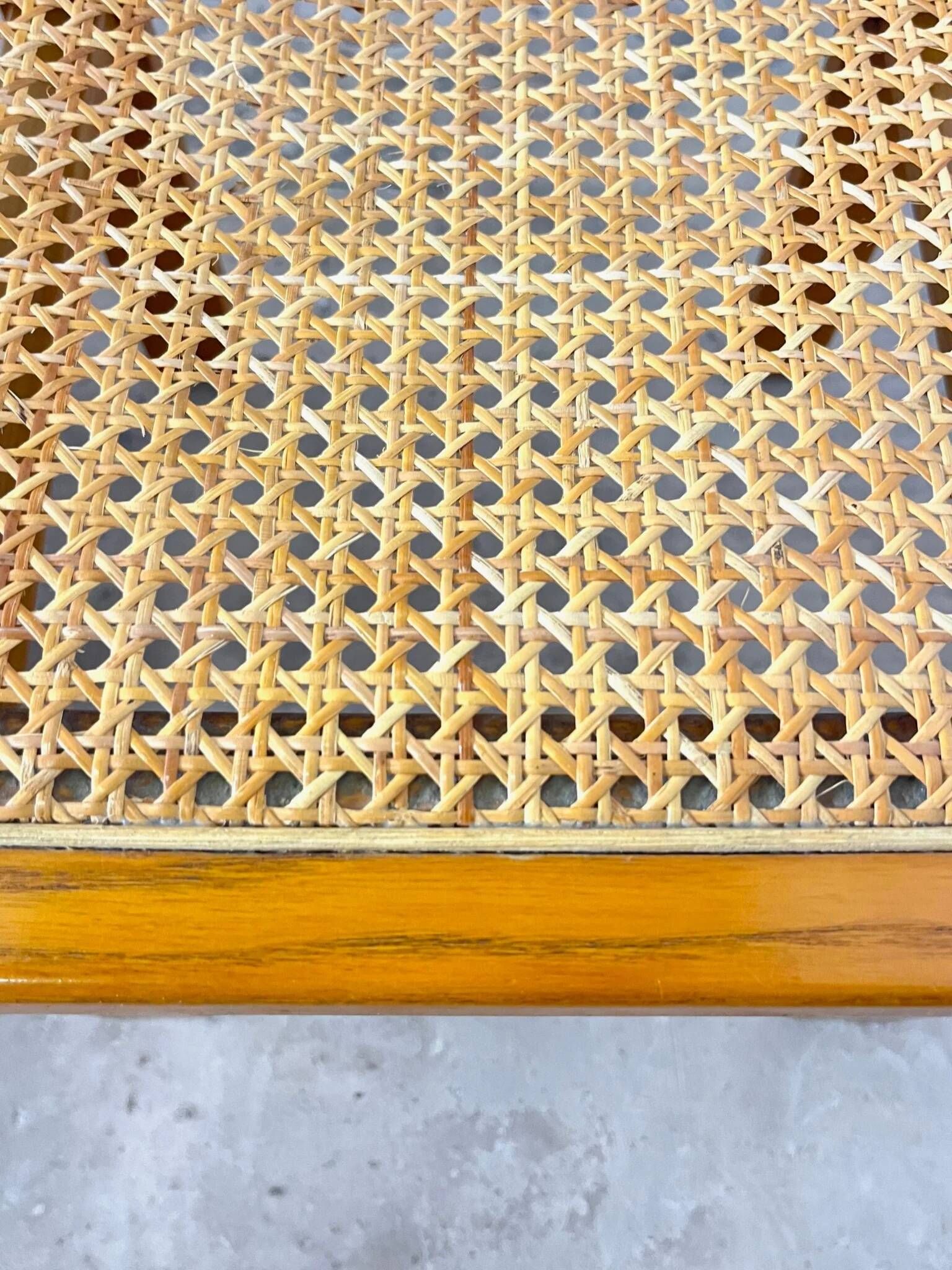 Set of 4 caned chairs Arcadia by Tagliabue di Cascina Armata, 1970-80.