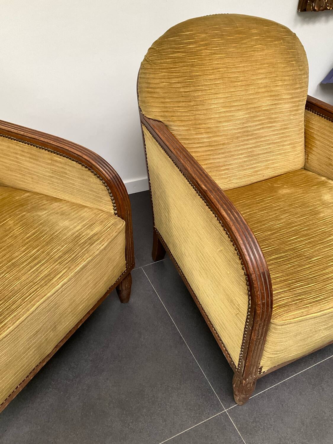 Pair of Art Deco armchairs
