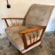 Cozy vintage mid century Scandinavian style armchair