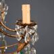 Antique chandelier in gilded iron and glass, Italy, 20th century