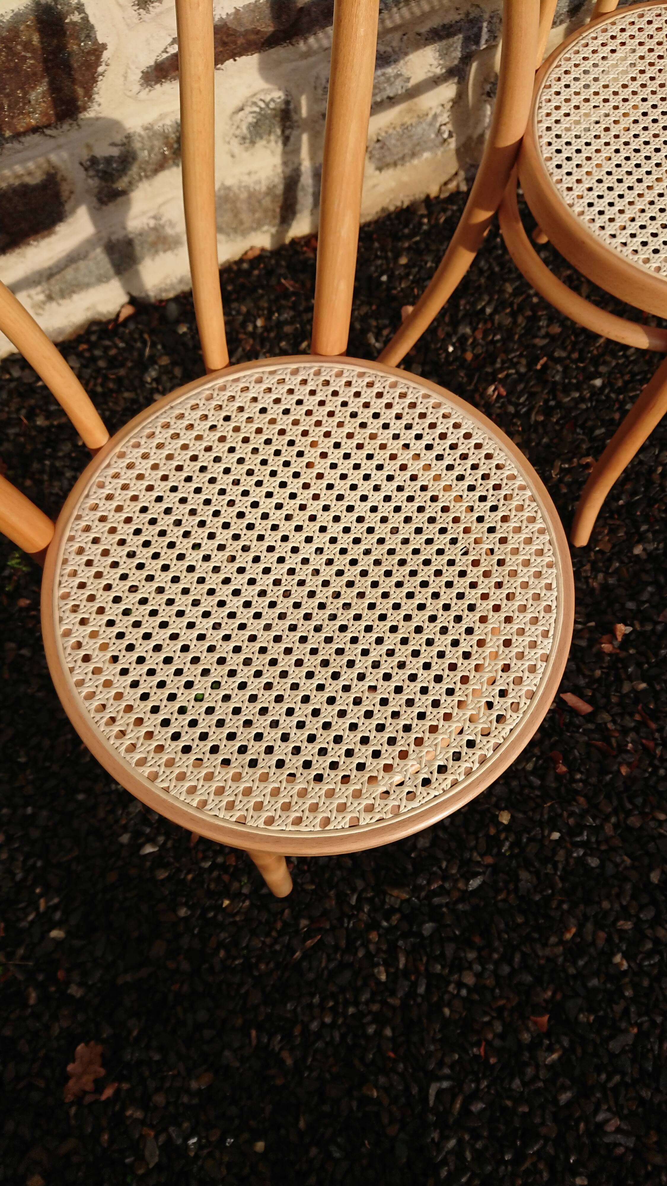 4 bistro chairs beech light