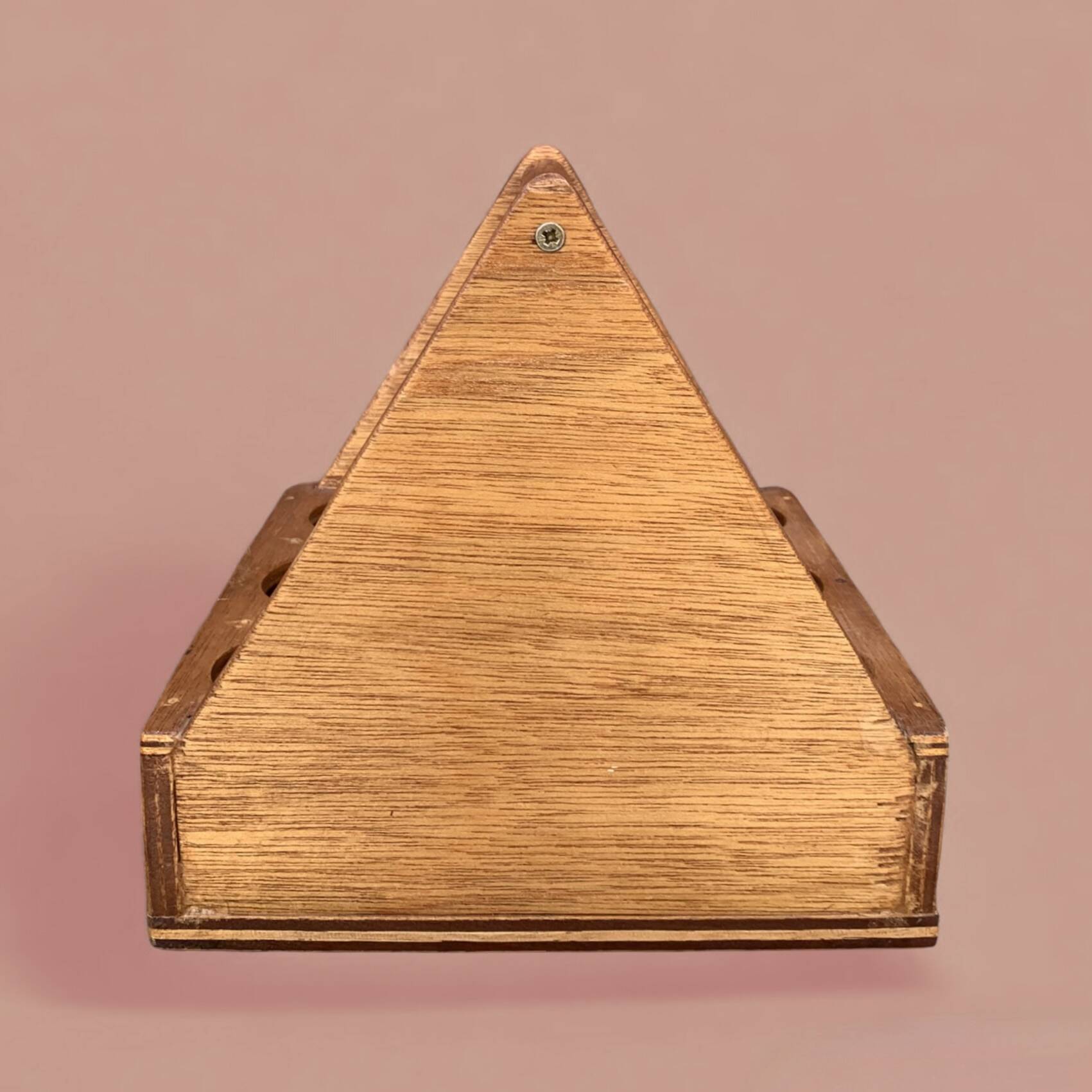 Vintage wooden glass holder