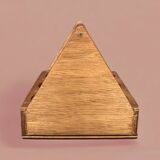 Vintage wooden glass holder