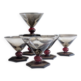 Art Deco footed glass Murano glass
