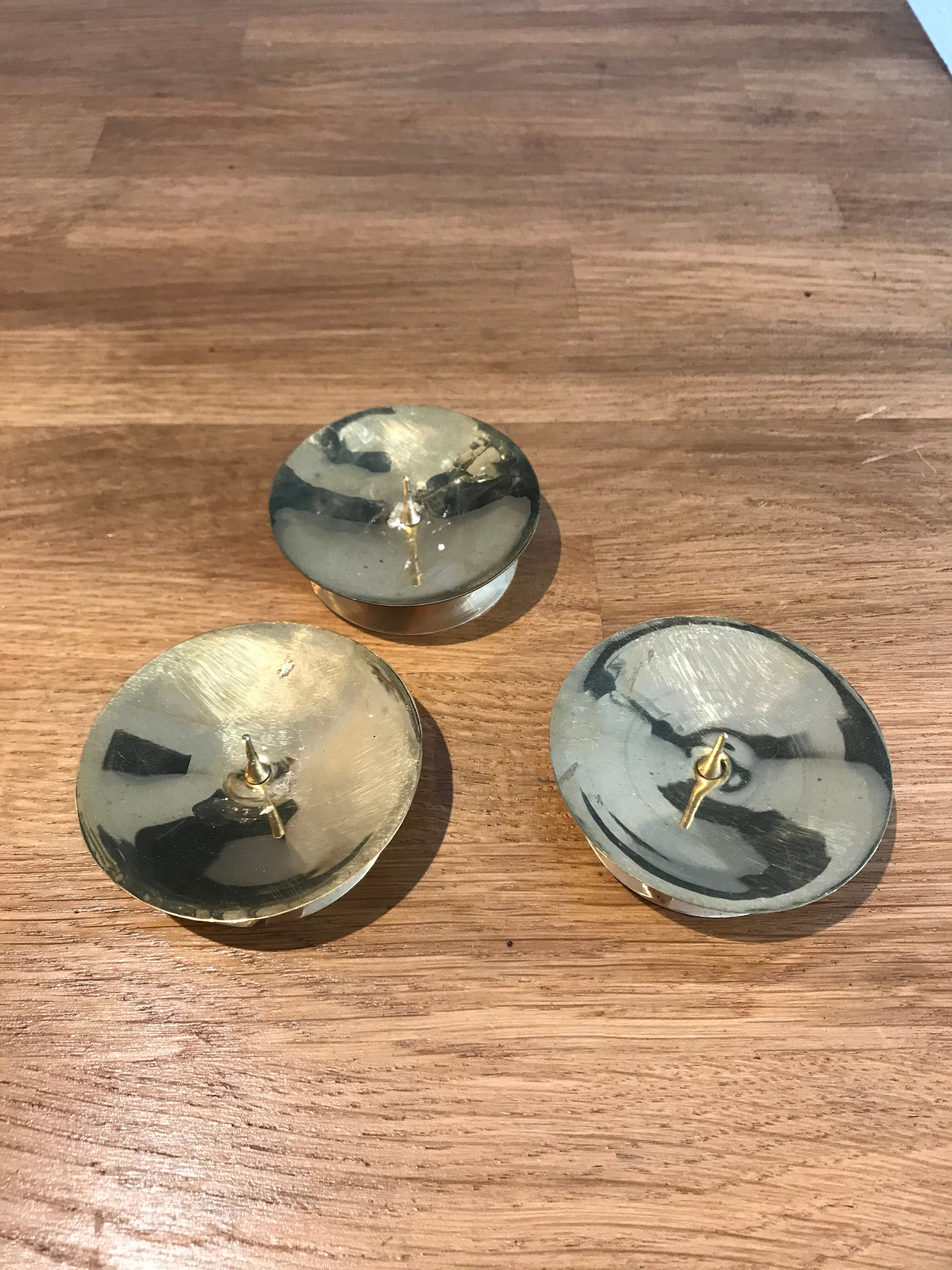 Brass candle holders