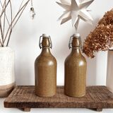 Brown stoneware bottle