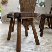 Solid oak chairs Savoyard cap popular art