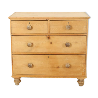 Old wooden pine chest of drawers