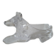 Crystal dog ashtray art v clichy france to confirm
