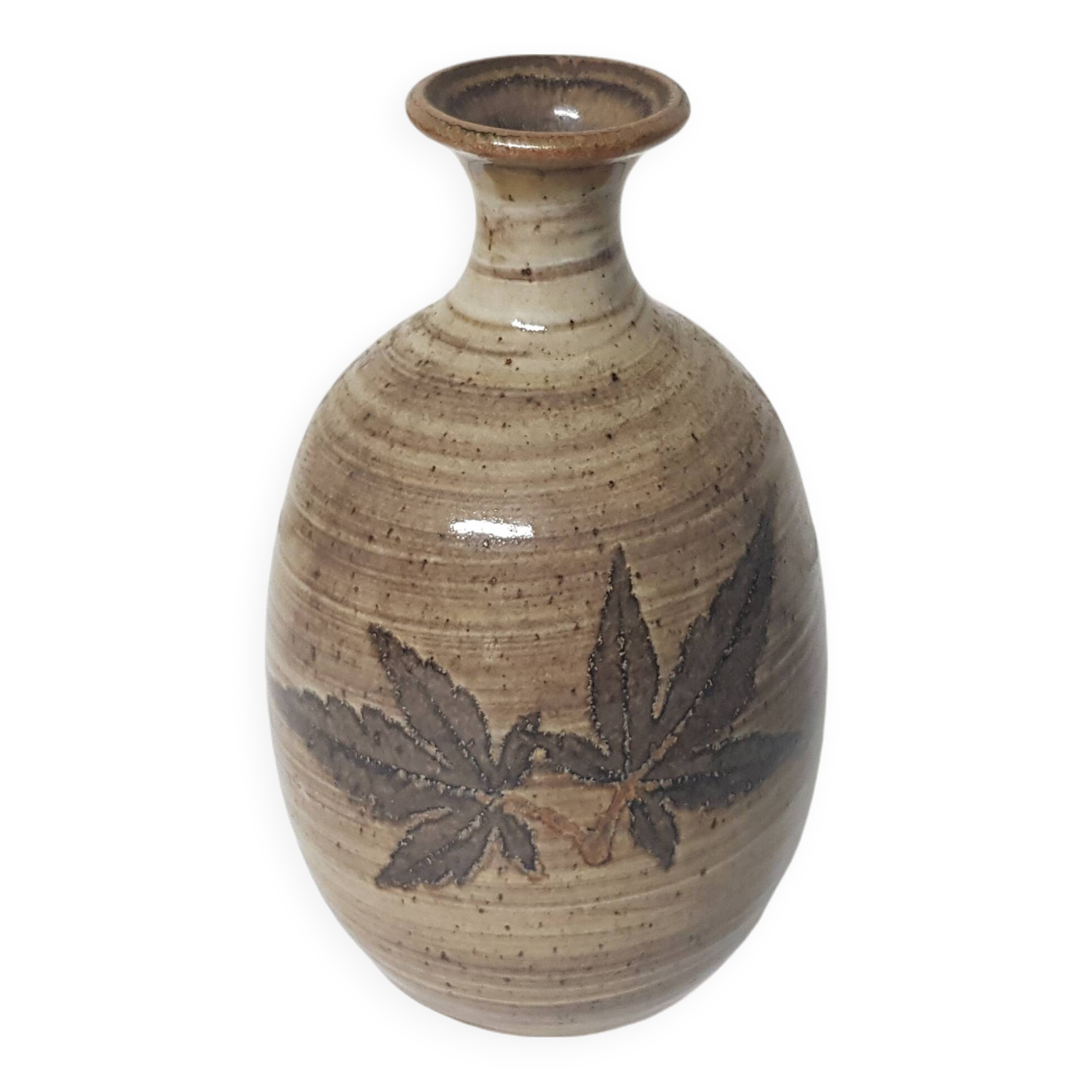 Glazed ceramic vase - Signed pictogram (Signature to be identified)