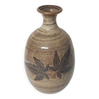 Glazed ceramic vase - Signed pictogram (Signature to be identified)