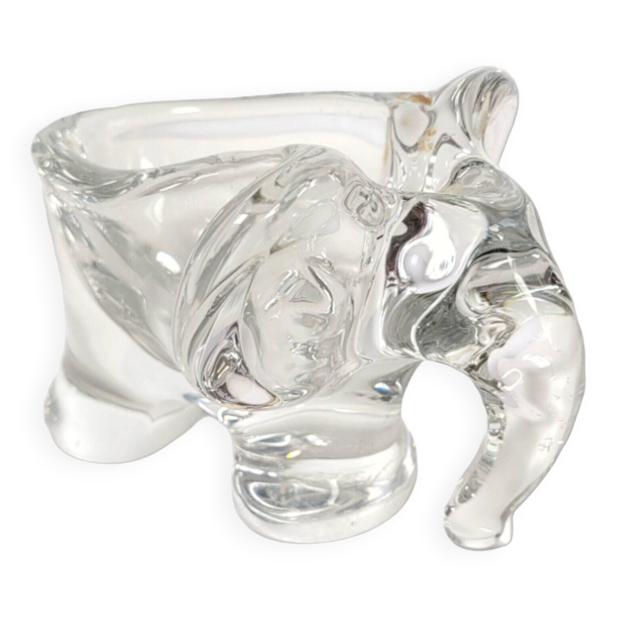 Vannes crystal elephant ashtray