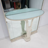 Italian console mirror, wood and glass