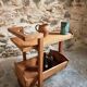 Vintage oak bar cart – France, 1950s