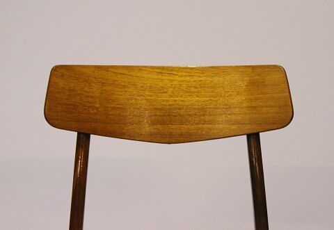 Chair in teak and wool