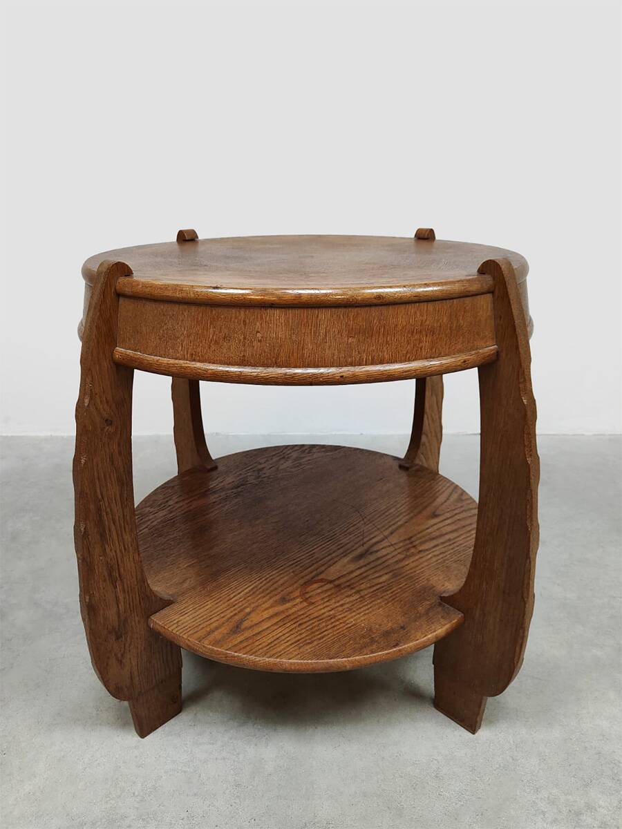 Rare table d'appoint Art Déco vintage néerlandaise N.V. Hero de Groot