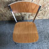 Chair feet compass metal chrome in formica brown 70