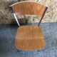 Chair feet compass metal chrome in formica brown 70