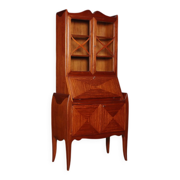 Vintage trumeau in mahogany veneer, Italy, 1950s.