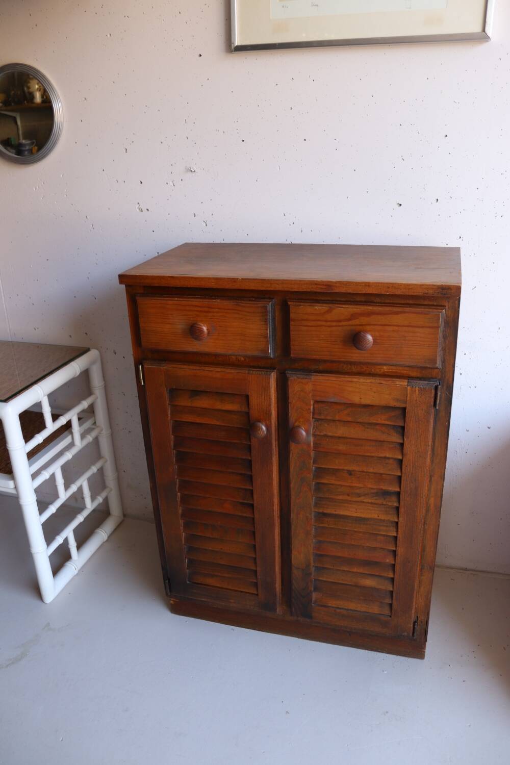 Small vintage wooden sideboard