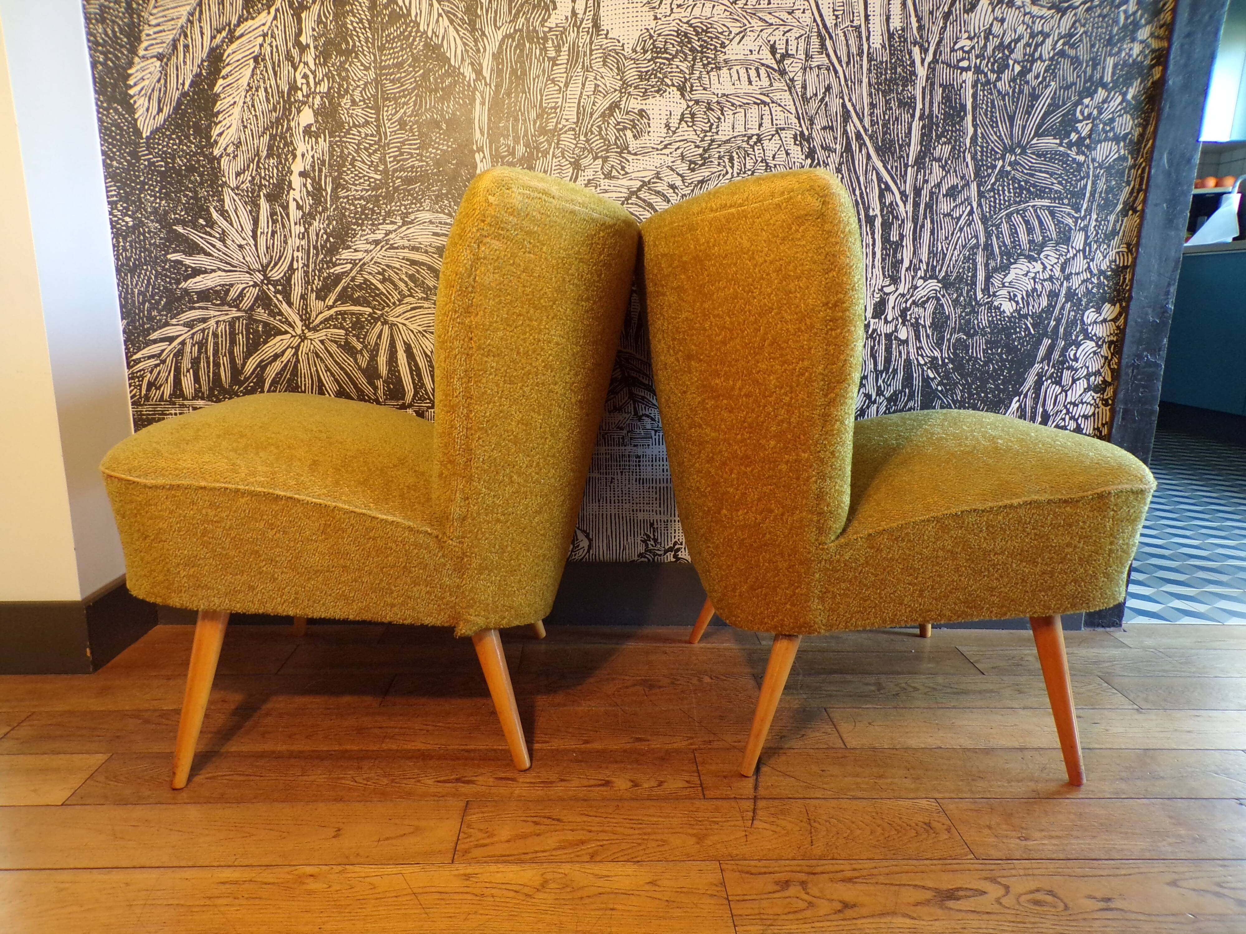 Pair of cocktail armchairs