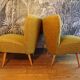 Pair of cocktail armchairs