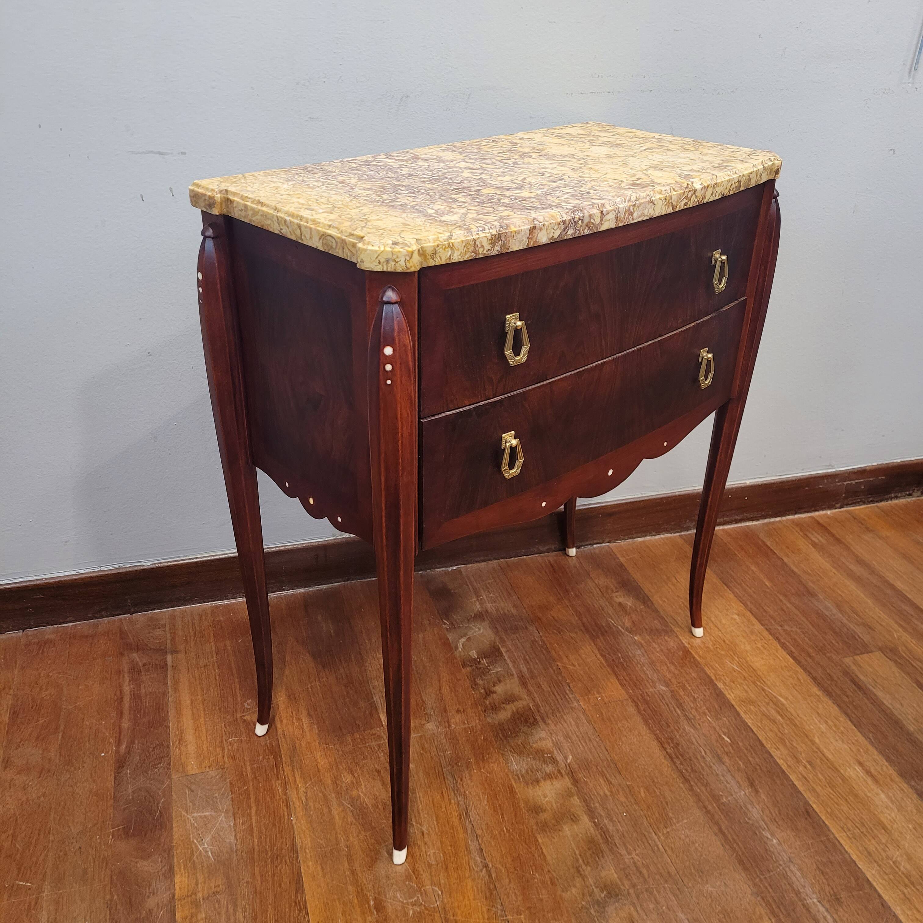 Art Deco dresser, siguiendo JE Ruhlmann, wood and colors, 40's - France