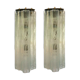 Italian Murano Glass Tube Sconces, Set of 2