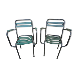 2 bistro armchairs 1950