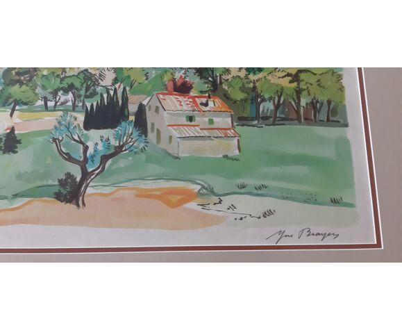 Lithograph signed y.brayer